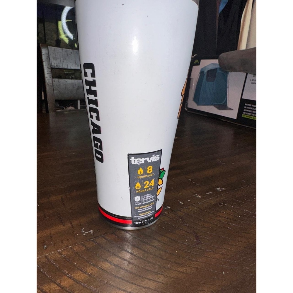 Tervis Tumbler White Stainless Steel Chicago Blackhawks Arctic Sports - Picture 4 of 5